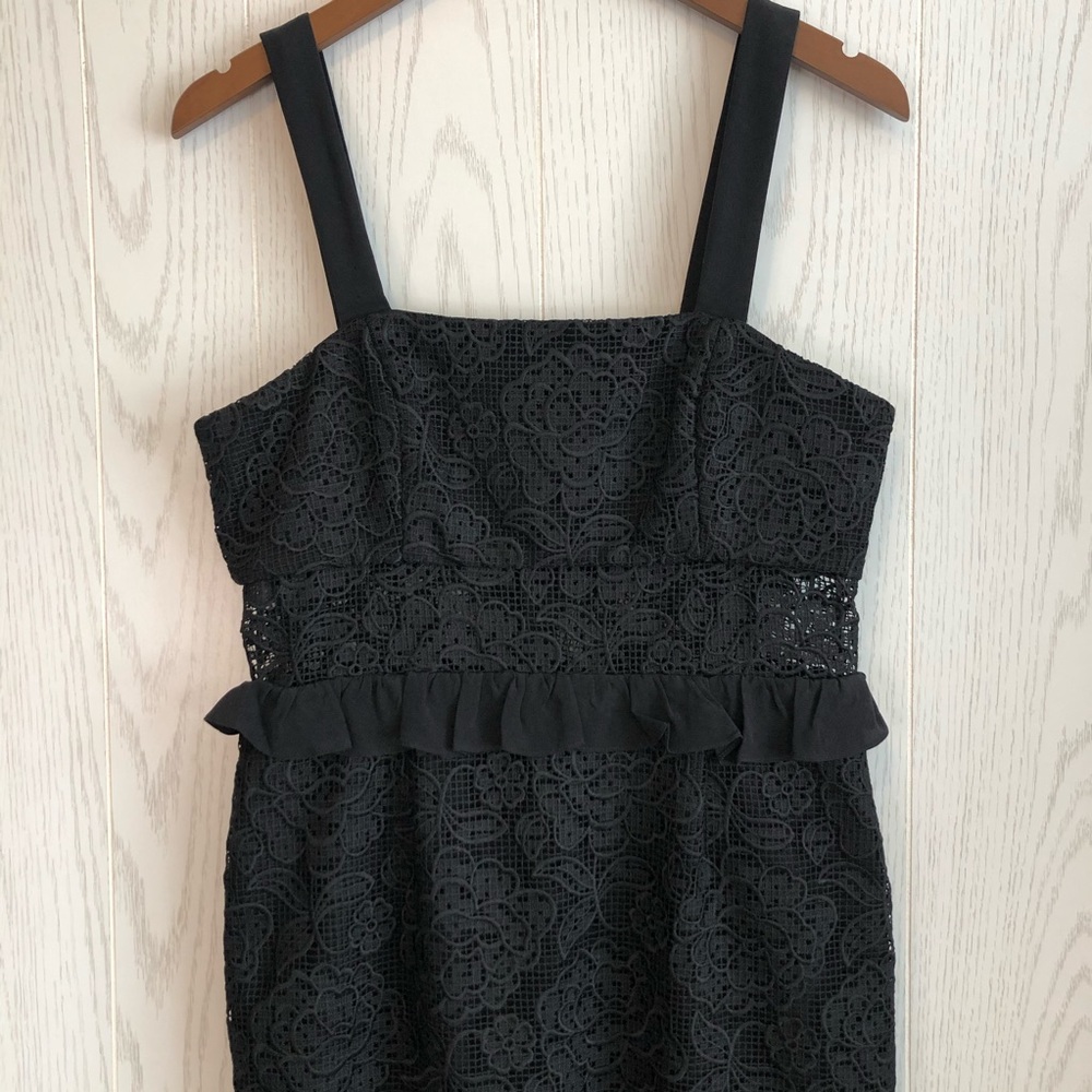 NWOT Jay Godfrey Lace Midi Mermaid Dress Black